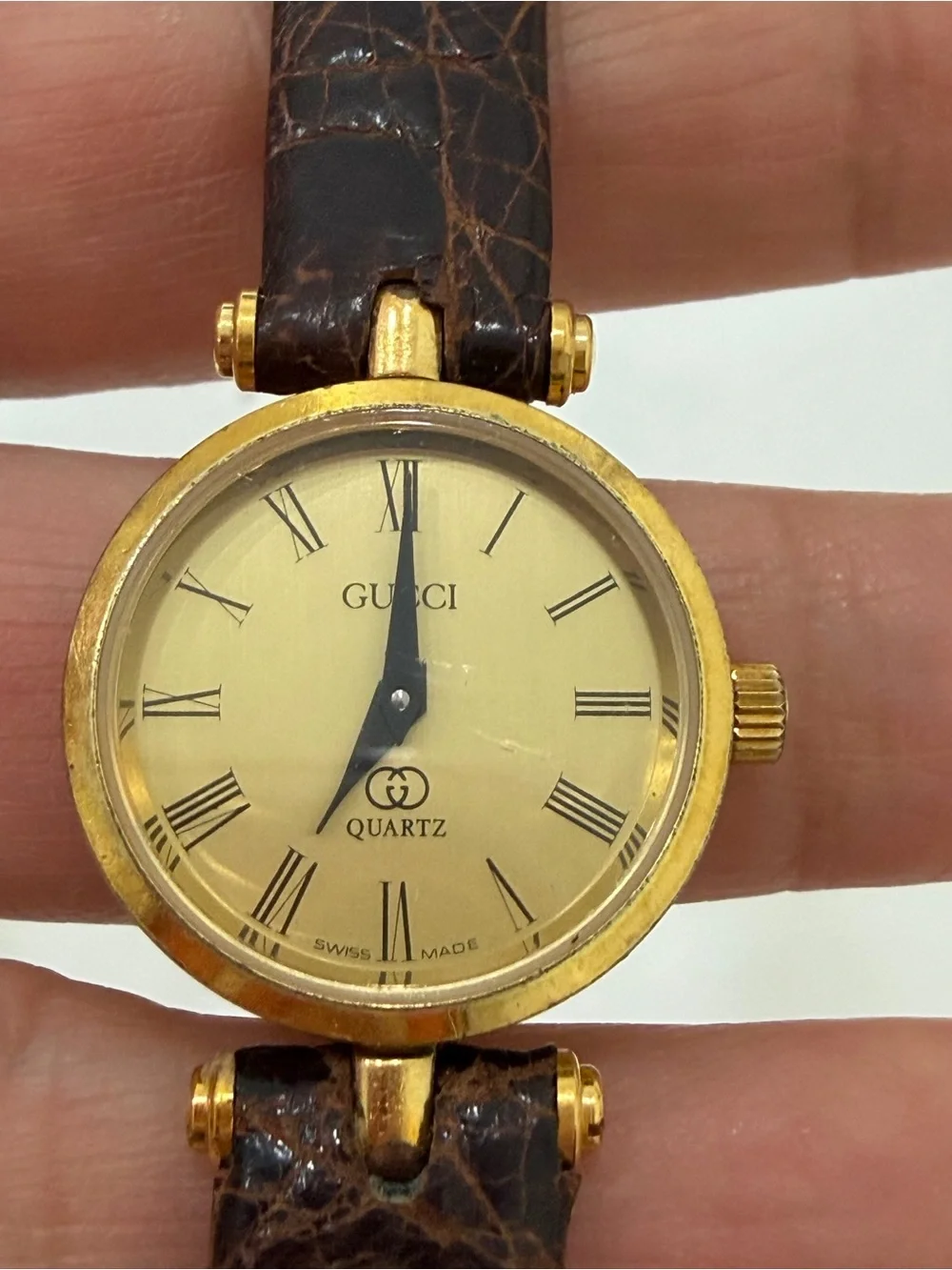 Vintage Gucci 3000L Sherry Web Stripe Watch - Picture 2 of 10